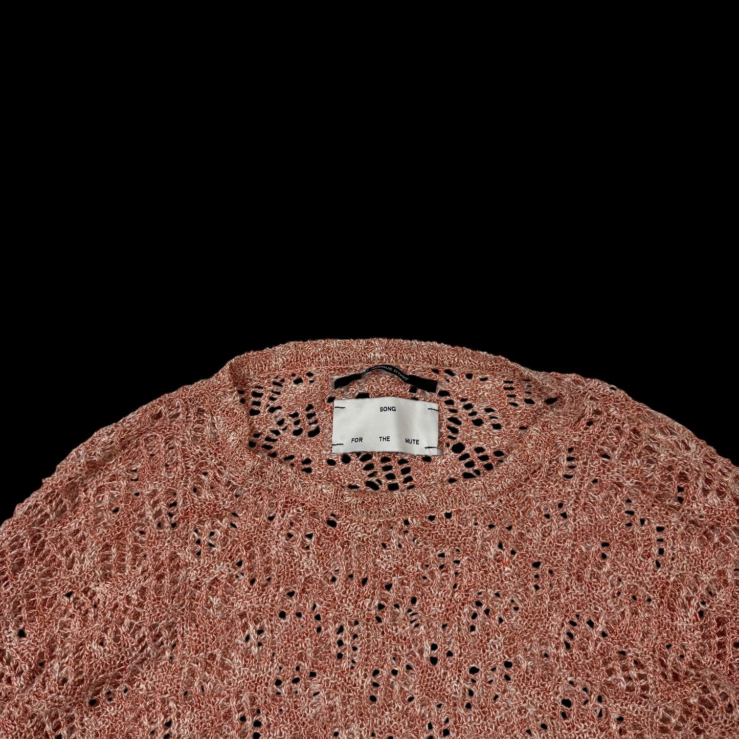 Song for the Mute 22.1 Avenue D’ivery Oversized Distressed Sweatshirt Orange / White (fits L-XL)