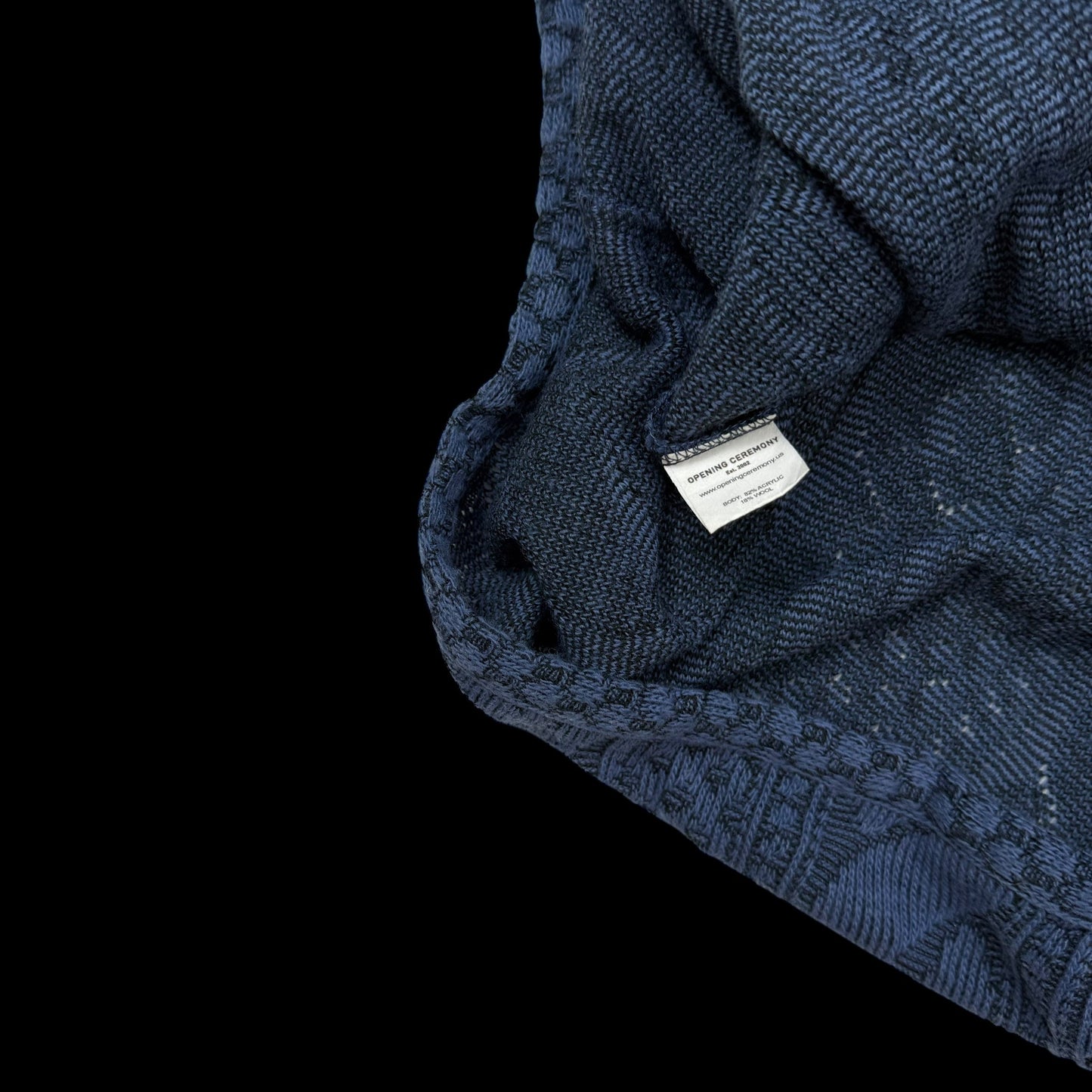 Opening Ceremony Wool Blend V-Neck Sweatshirt Blue (fits M-L)
