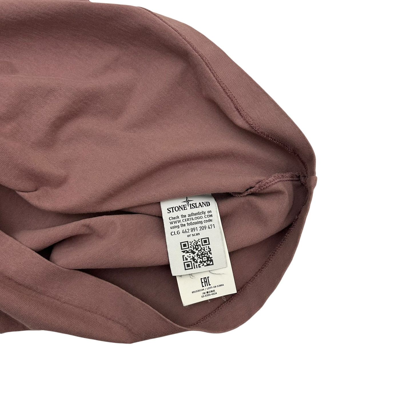 Stone Island Reflective Logo Pink T Shirt (Fits M/L)