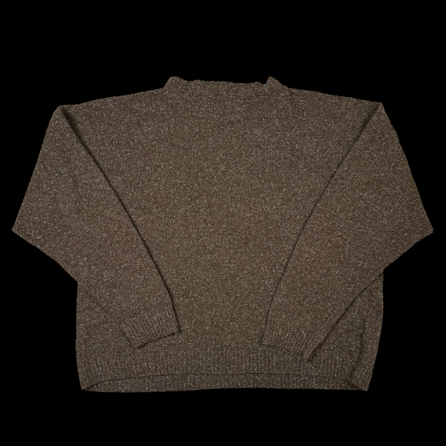 Versace 90s Medusa Logo Embroidered Wool Sweatshirt Brown (Size XL)