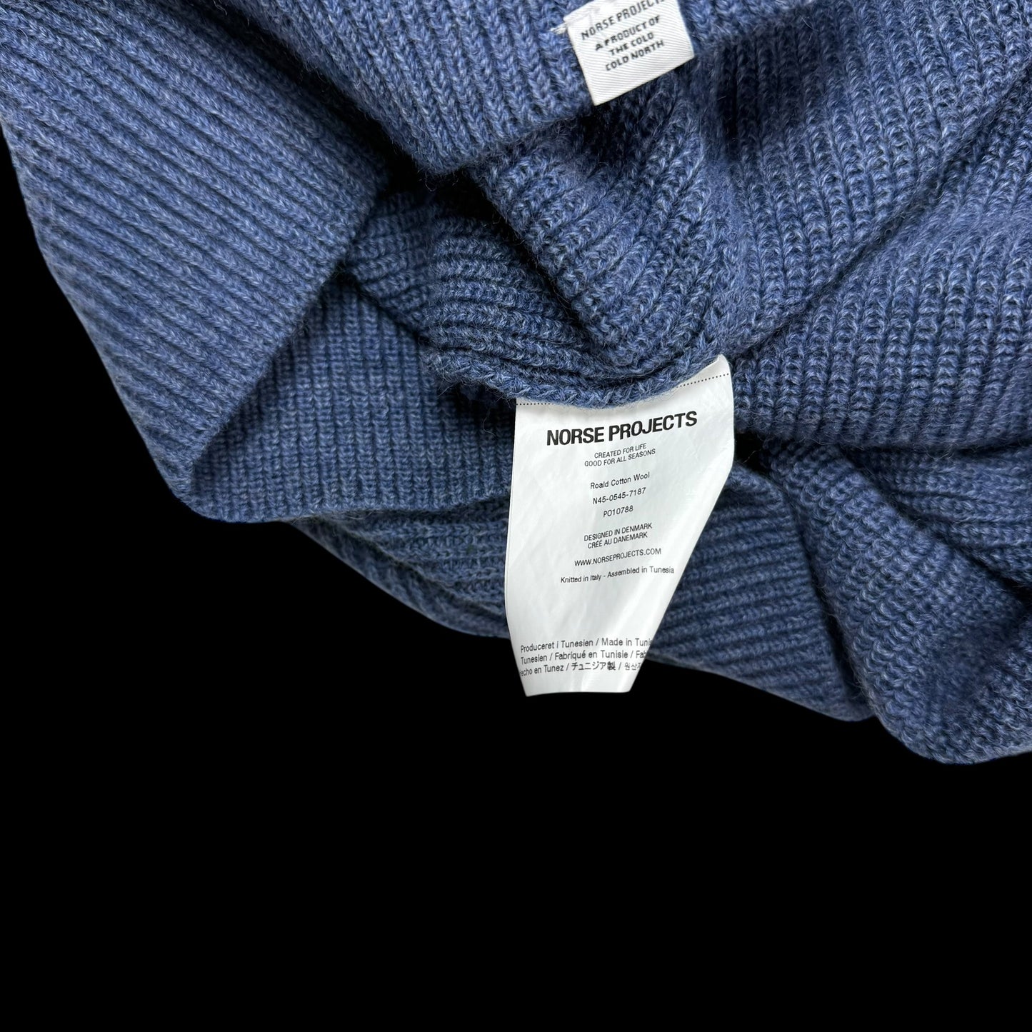 Norse Projects Roald Cotton Wool Sweatshirt Calcite Blue (Size XL)