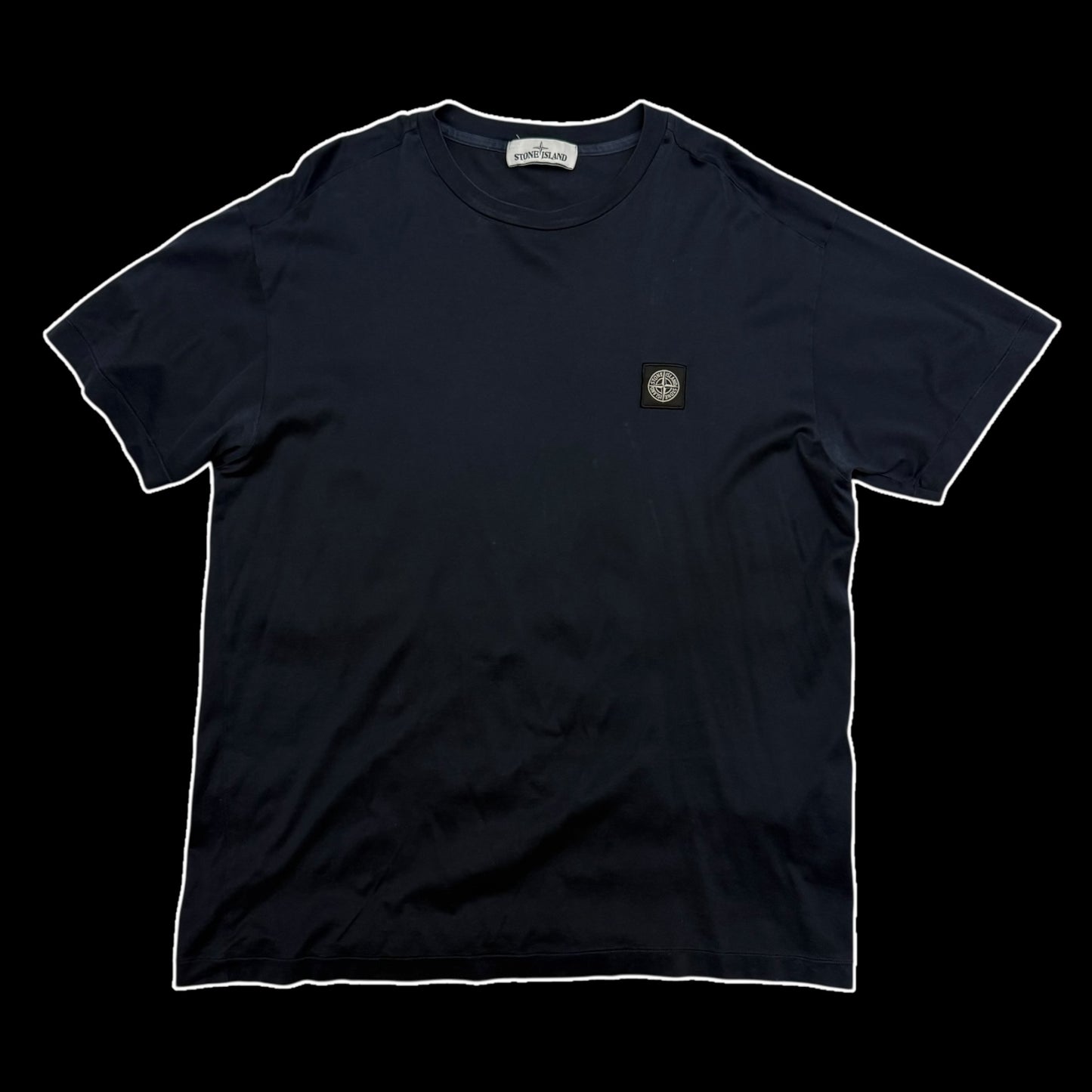 Stone Island Logo Patch T-Shirt Navy (Fits L-XL)