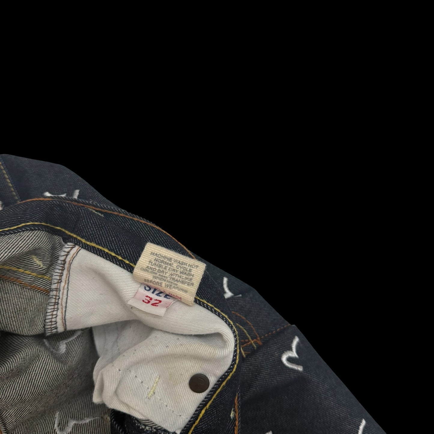 Evisu All Over Angle Print Jeans (Fits 32”)