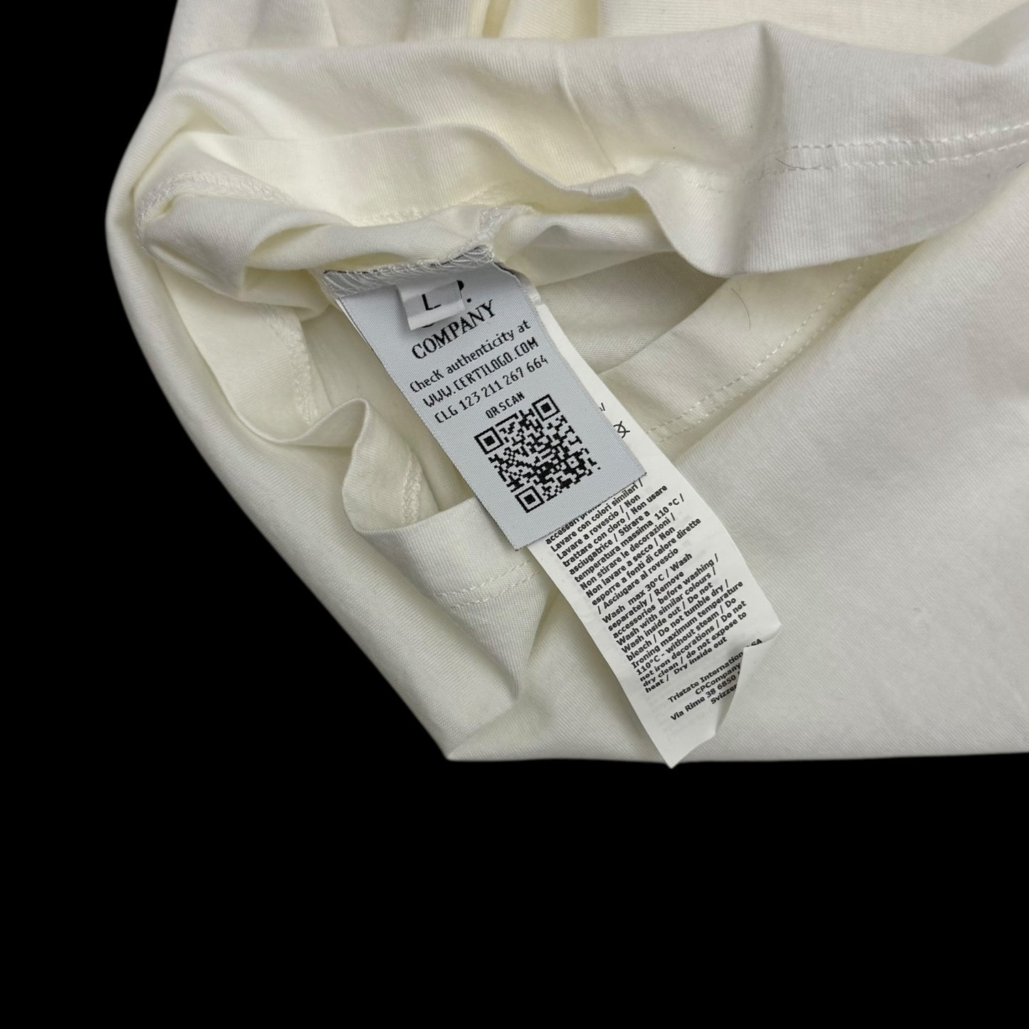 C.P. Company Goggle Print T-shirt ‘Gauze White’ (Fits M)