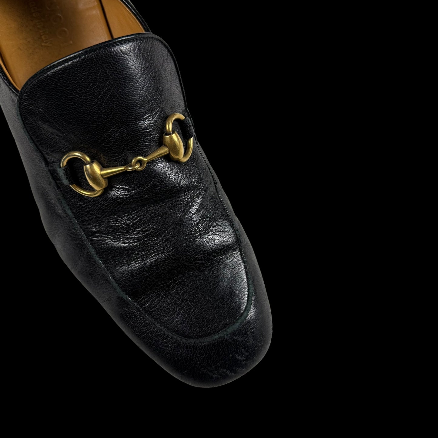 Gucci Jordaan Horsebit Leather Loafers Black (fits US10.5-11)