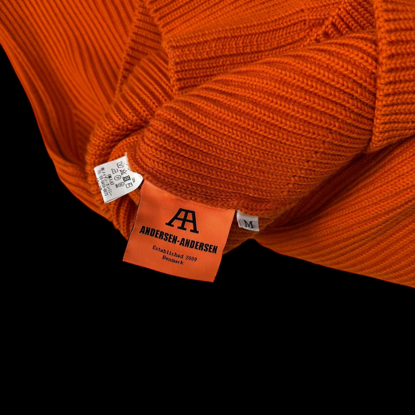 Andersen-Andersen Heavyweight Wool Knit Vest Orange (Size M)