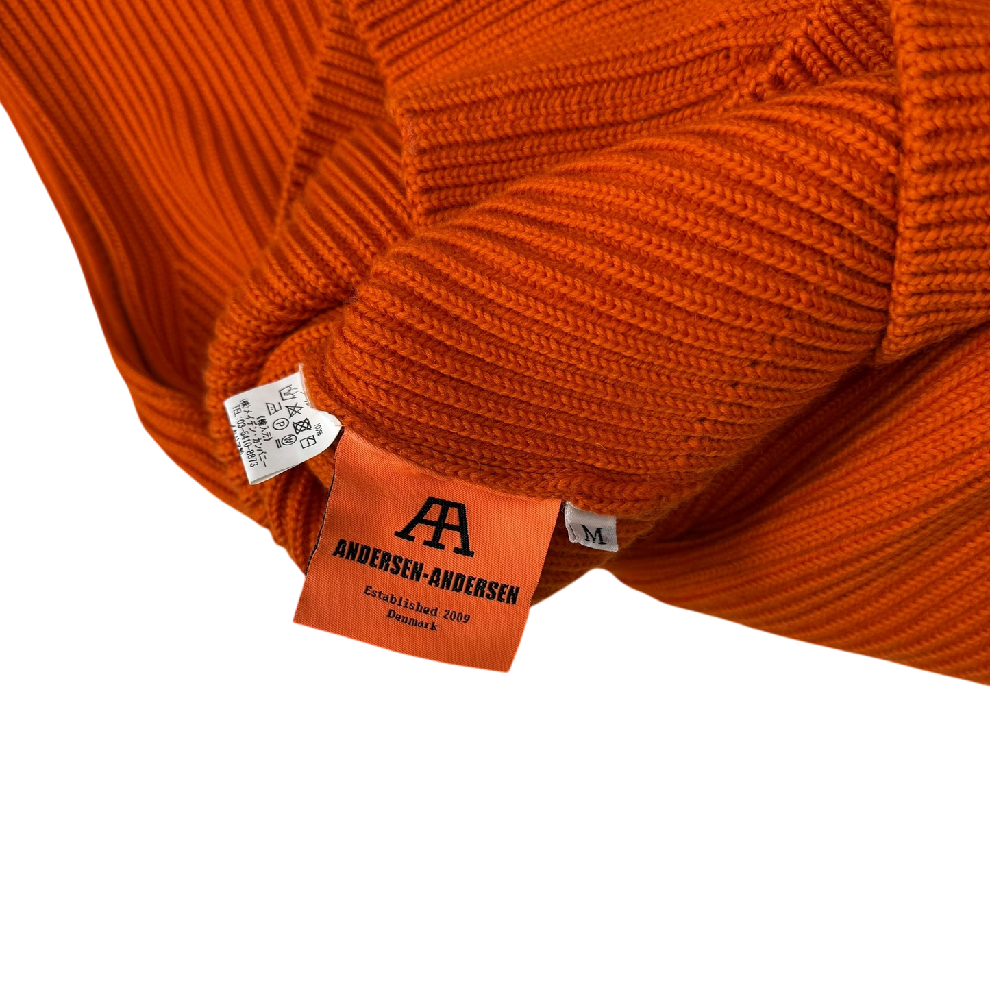 Andersen-Andersen Heavyweight Wool Knit Vest Orange (Size M)
