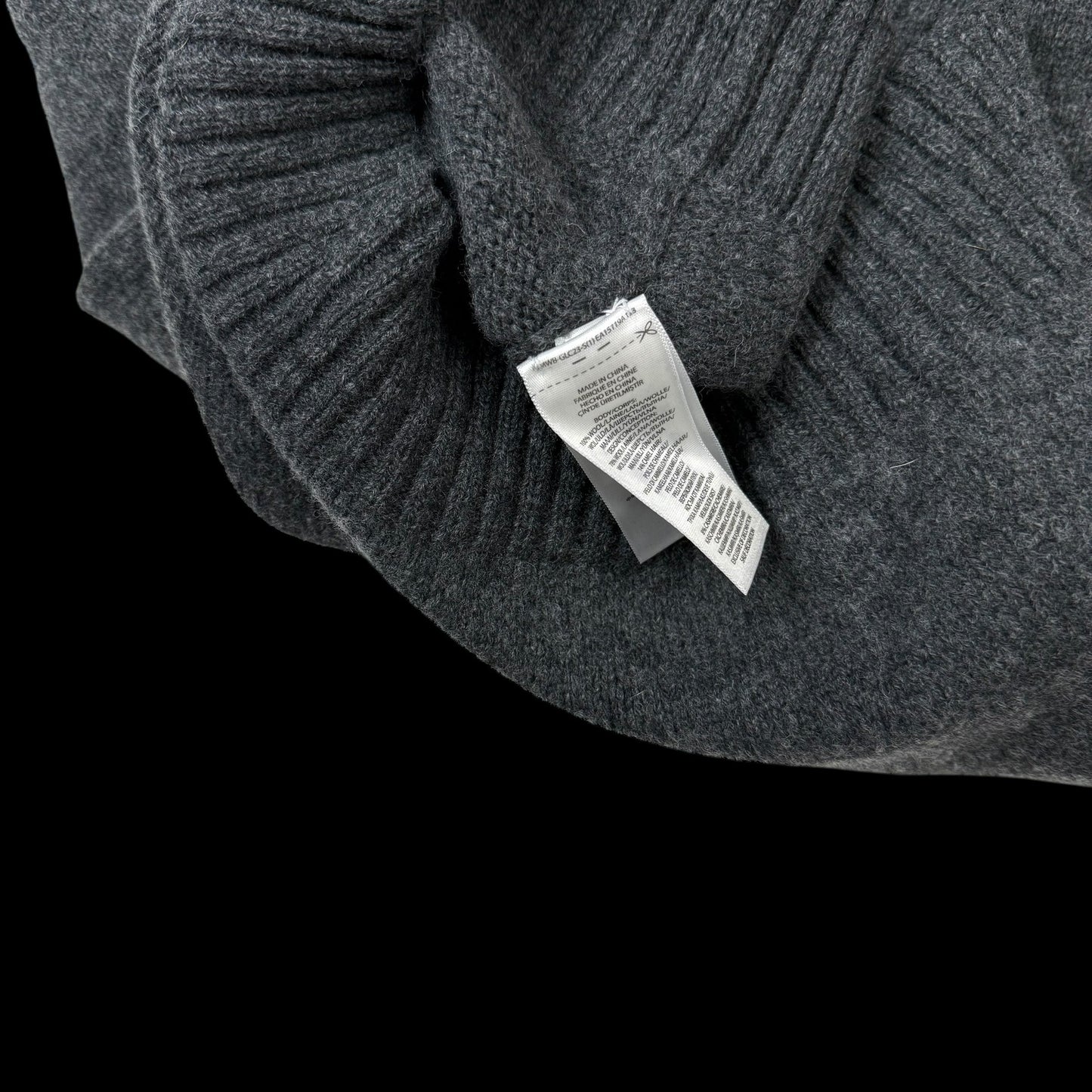 Polo Ralph Lauren ‘Geaky Bear’ Intarsia Knit Wool Sweatshirt Grey (fits M-L)
