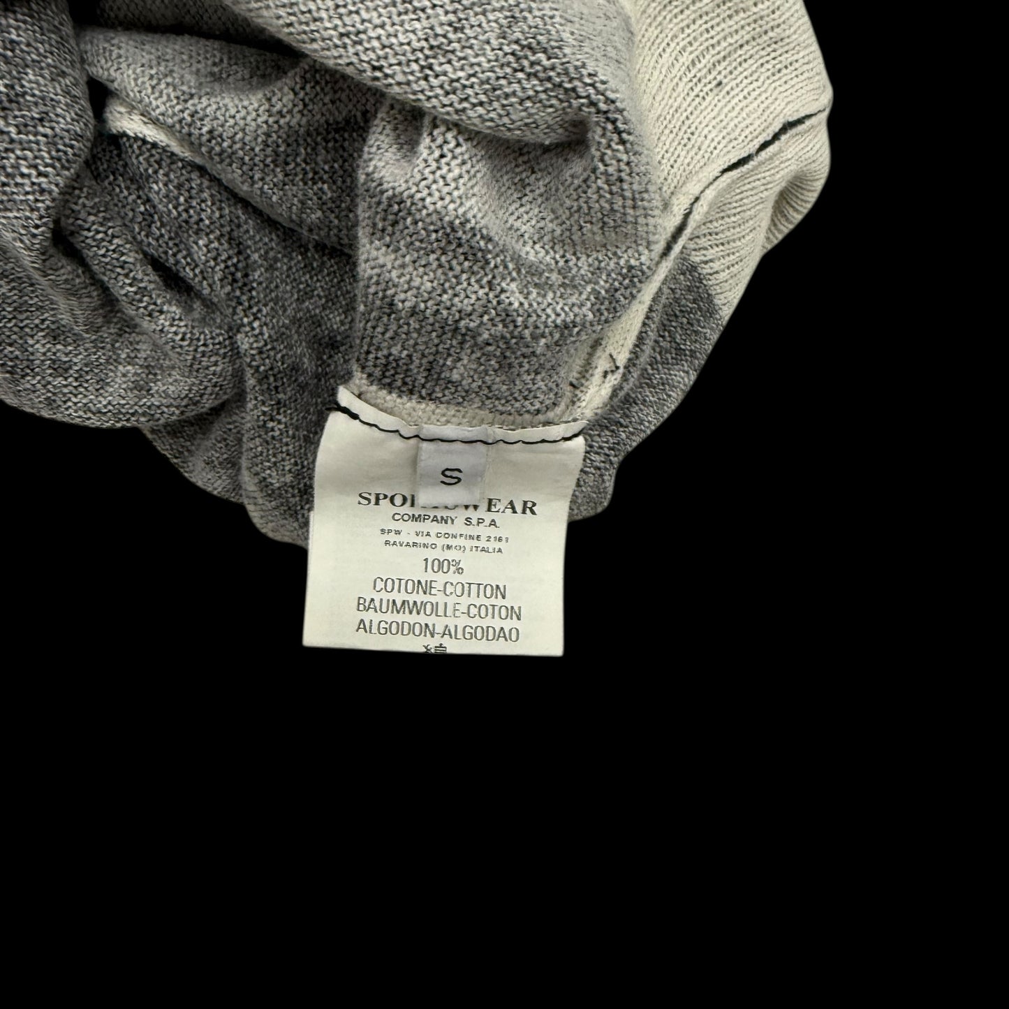 Stone Island SS08 Centre Logo Knit Jumper Charcoal Grey (Size S)