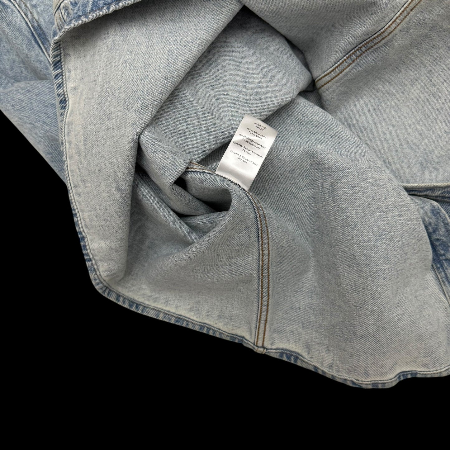 Y/Project 22AW Pinched Logo Oversized Denim Shirt (Fits up to size L)
