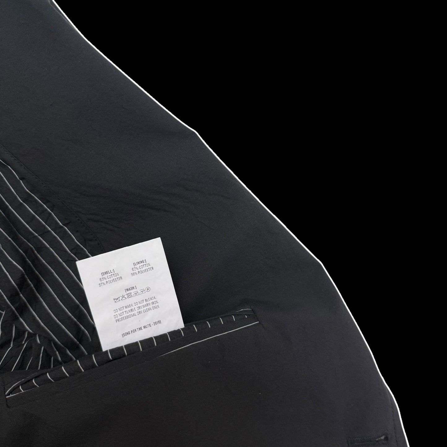 Song for the Mute SS16 Black Dinner Jacket (Fits M-L)
