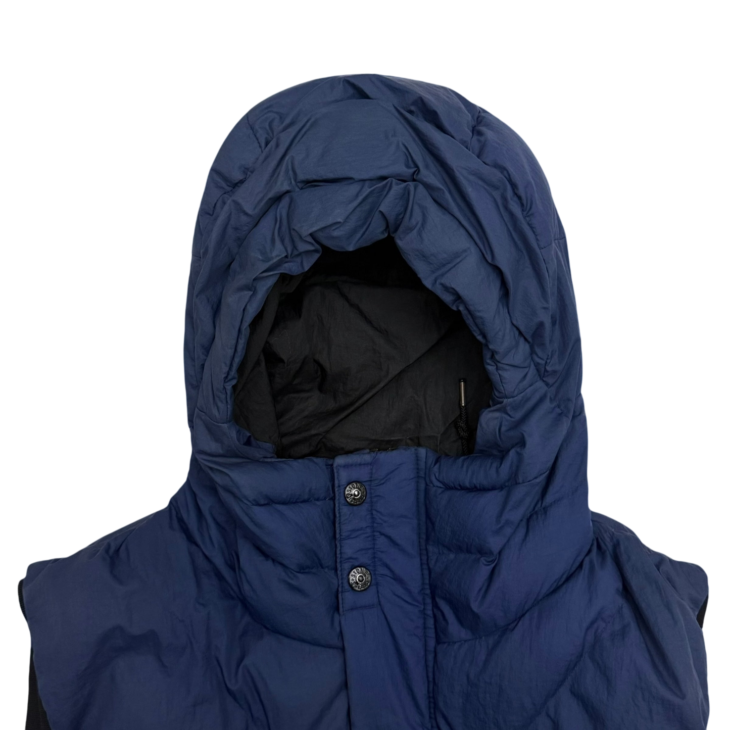 Stone Island AW11 Opaque Nylon Tela Down Puffer Gilet Navy (Fits L)