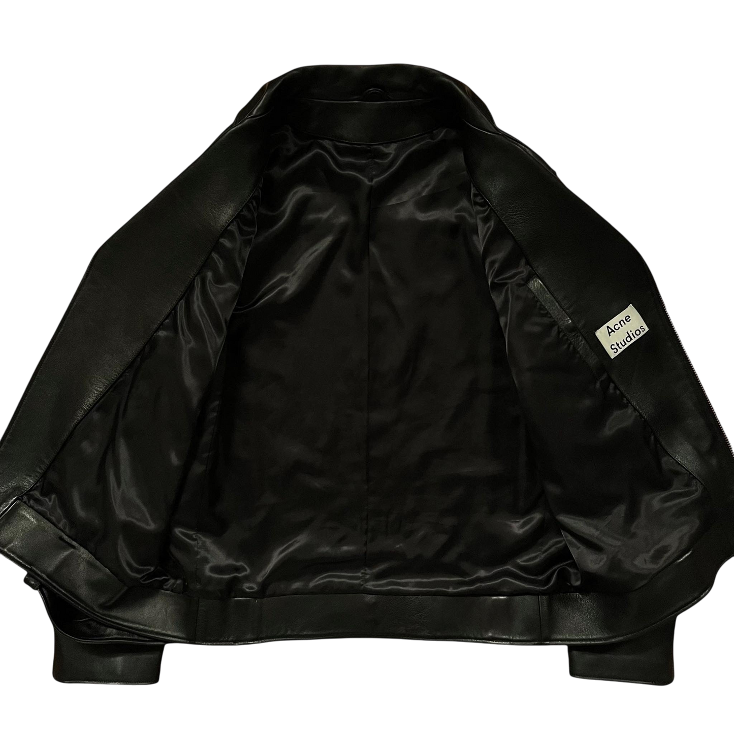 AW17 Acne Studios Nate Clean Black Leather Jacket (Fits L)