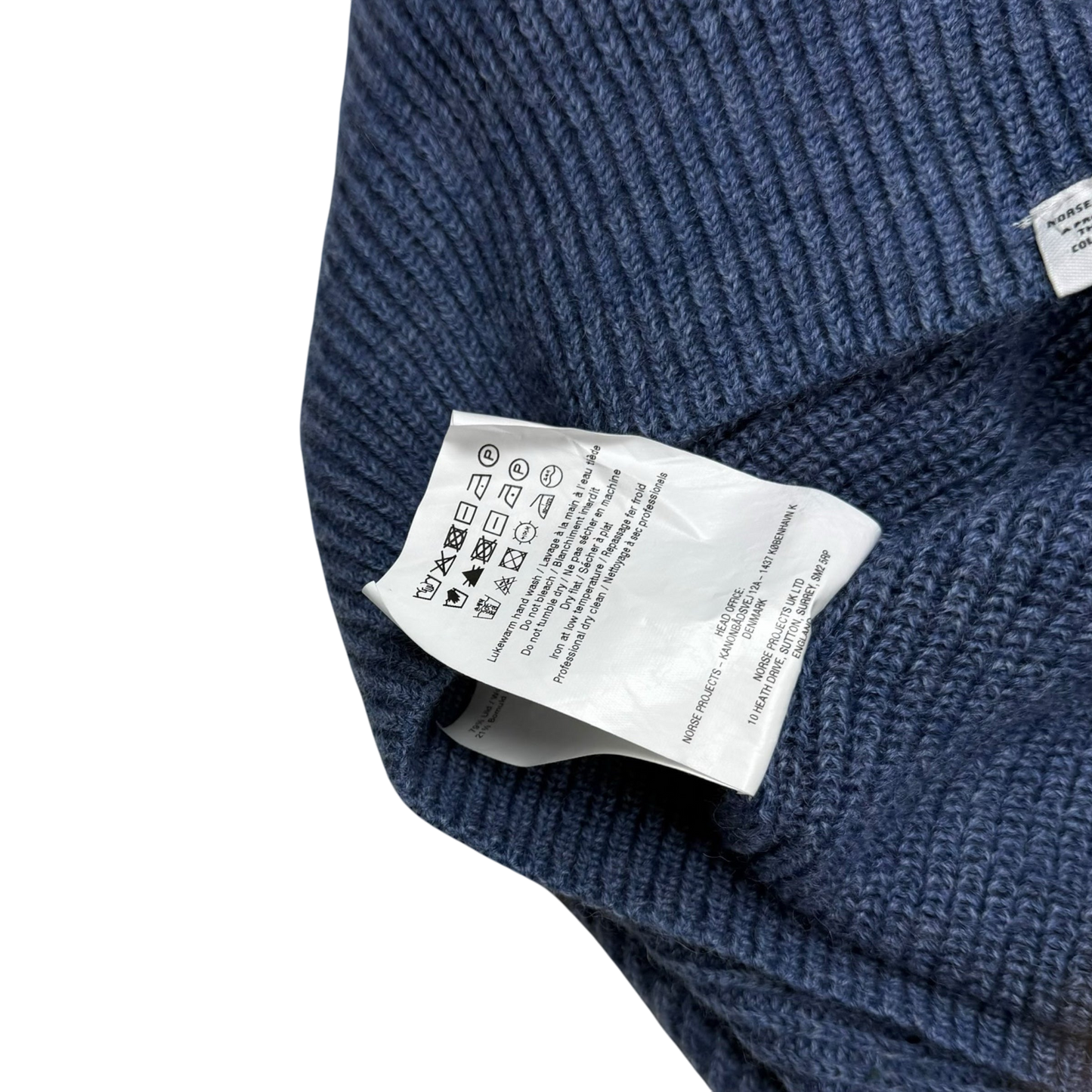Norse Projects Roald Cotton Wool Sweatshirt Calcite Blue (Size XL)