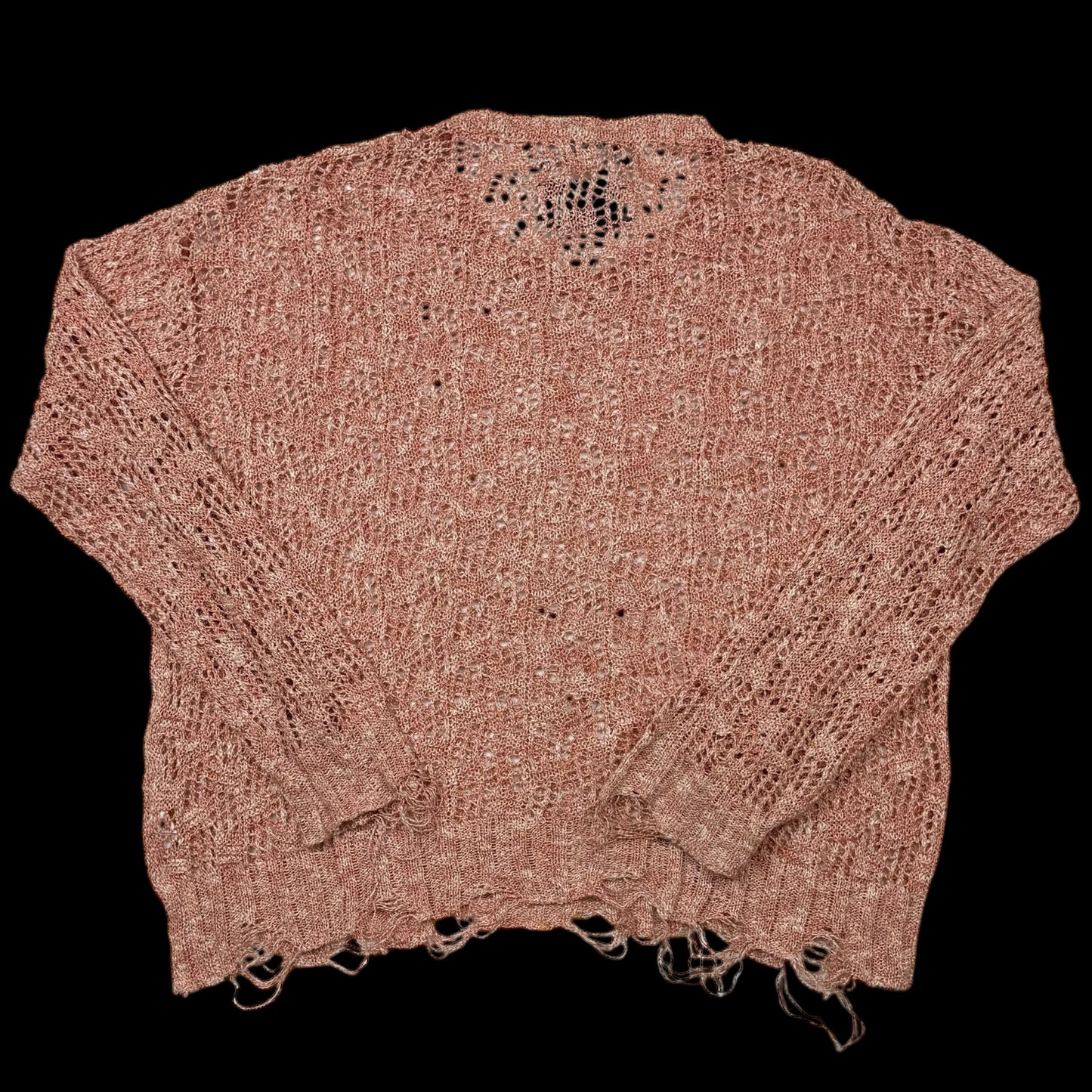 Song for the Mute 22.1 Avenue D’ivery Oversized Distressed Sweatshirt Orange / White (fits L-XL)