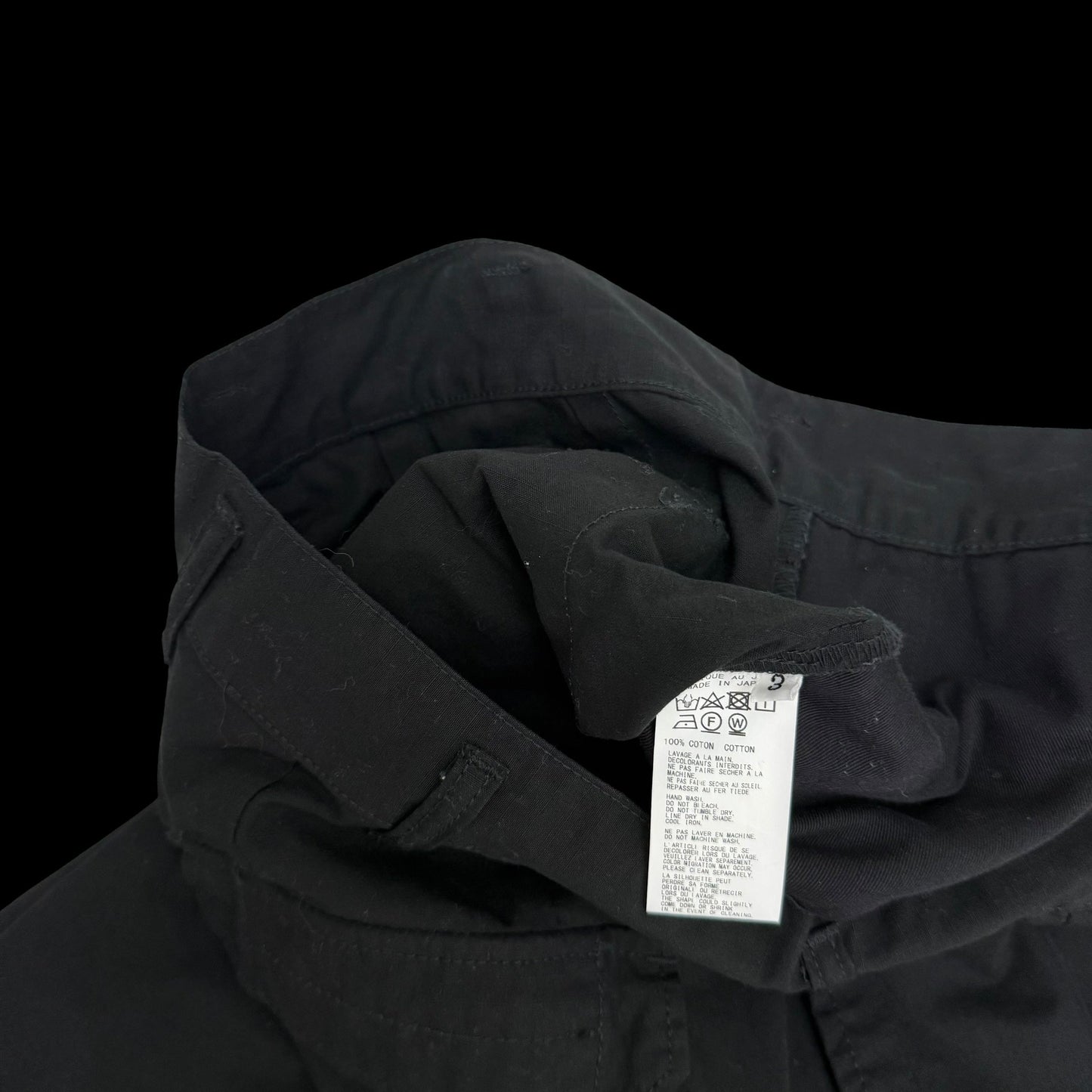 Yohji Yamamoto BLACK Scandal Pleated Wide-Leg Pants Black (Size L)