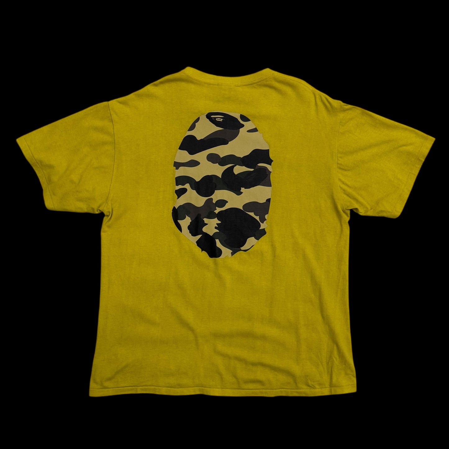 BAPE (A Bathing Ape) 1st Camo Big Ape Head T-Shirt Yellow (Fits XL-XXL)