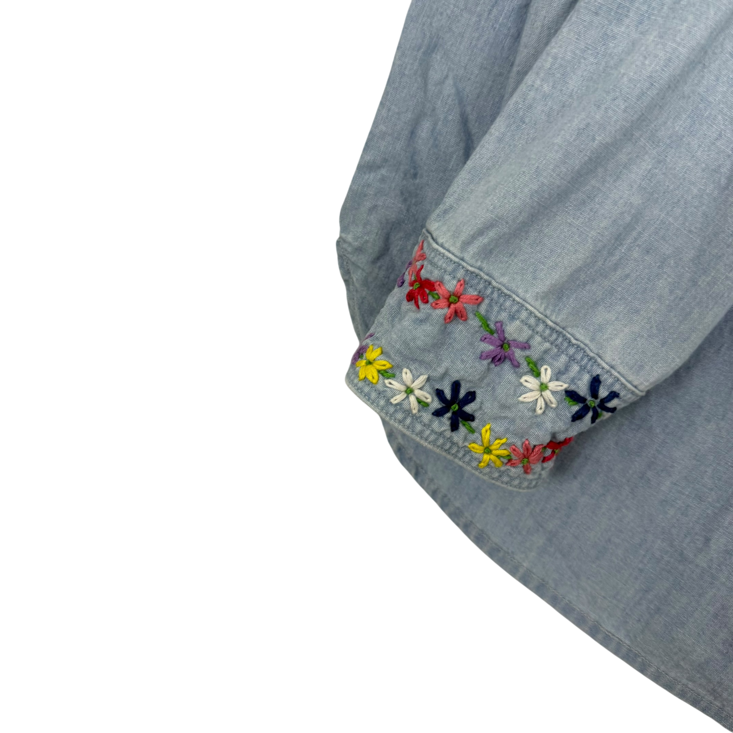 Kapital SS19 Cat Embroidered Cotton-Chambray Shirt Blue (Fits S-M)