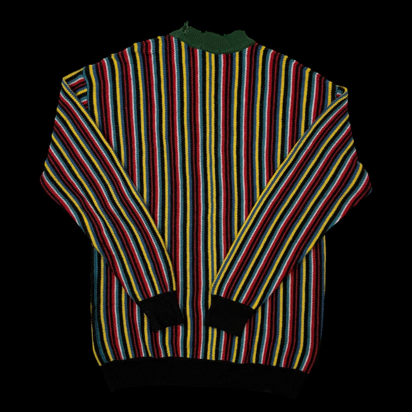 Balenciaga AW18 Oversized Distressed Striped Sweatshirt Multicolour (fits up to XL)