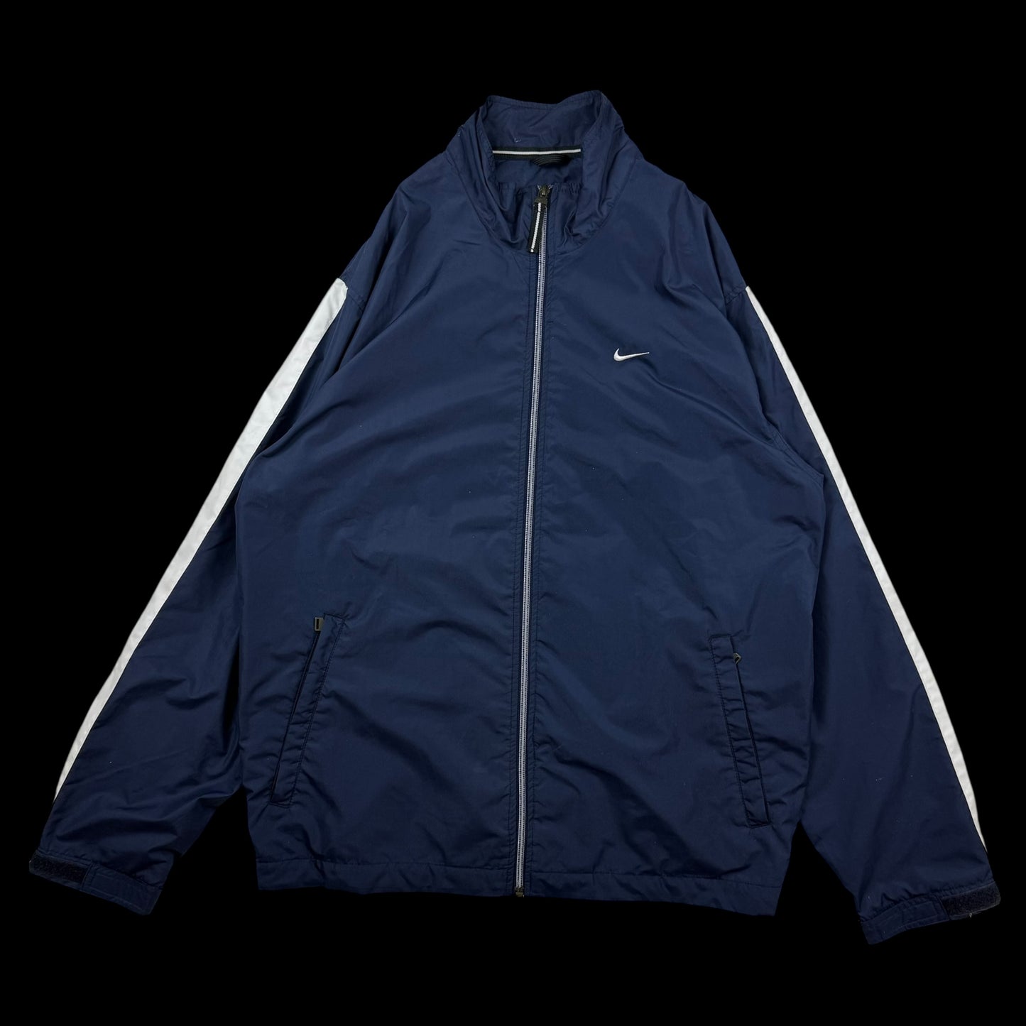 Nike 00s Embroidered Logo Lined Track Jacket White/Navy (part of set) (Fits M-L)