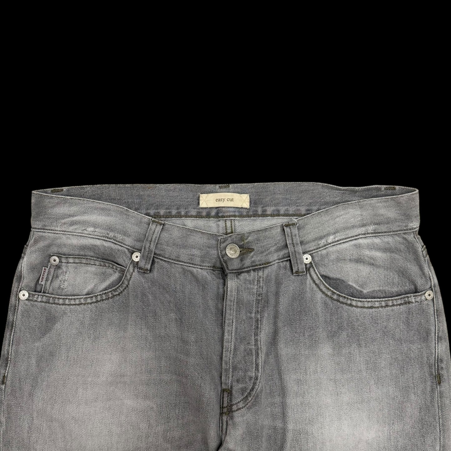 Kenzo Paris Easy Cut Patchwork Washed Jeans (Size 34”)