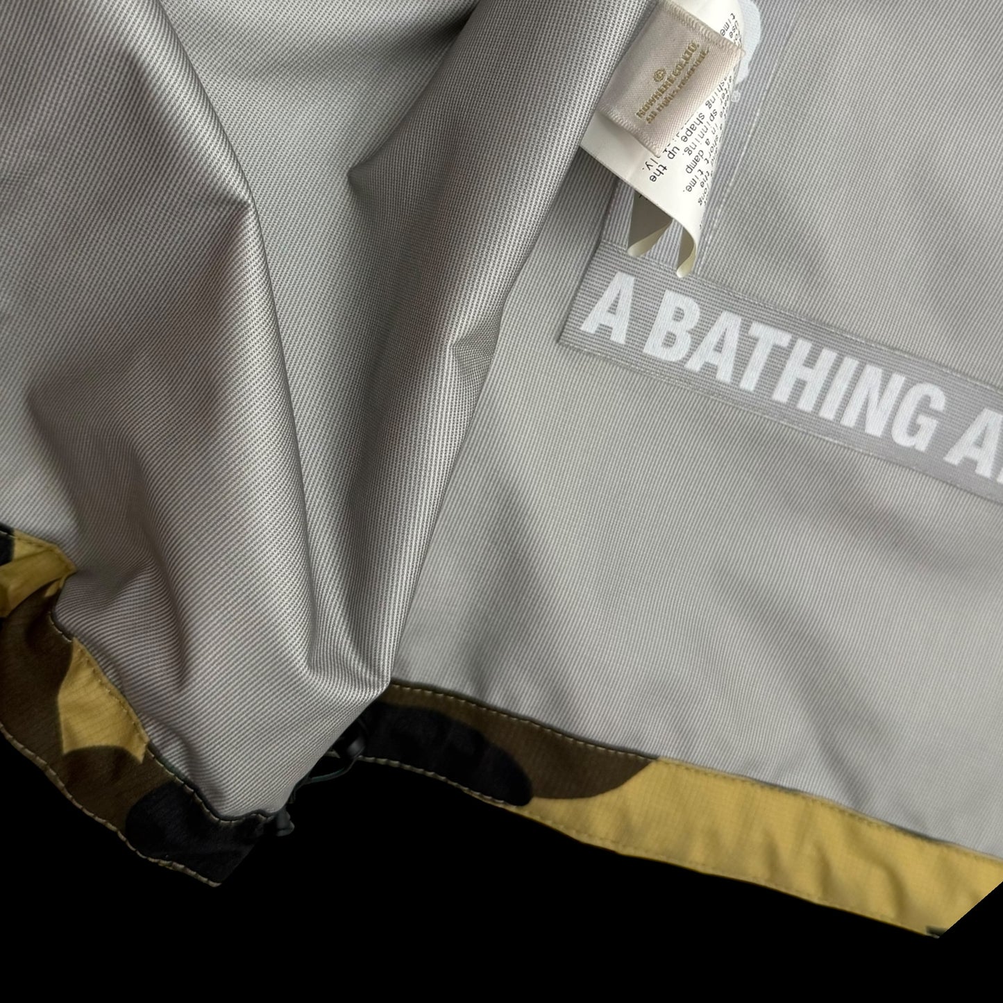 BAPE (A Bathing Ape) Gore-Tex 1st Camo Shell Zip-Up Hooded Jacket Yellow (Fits M-L)