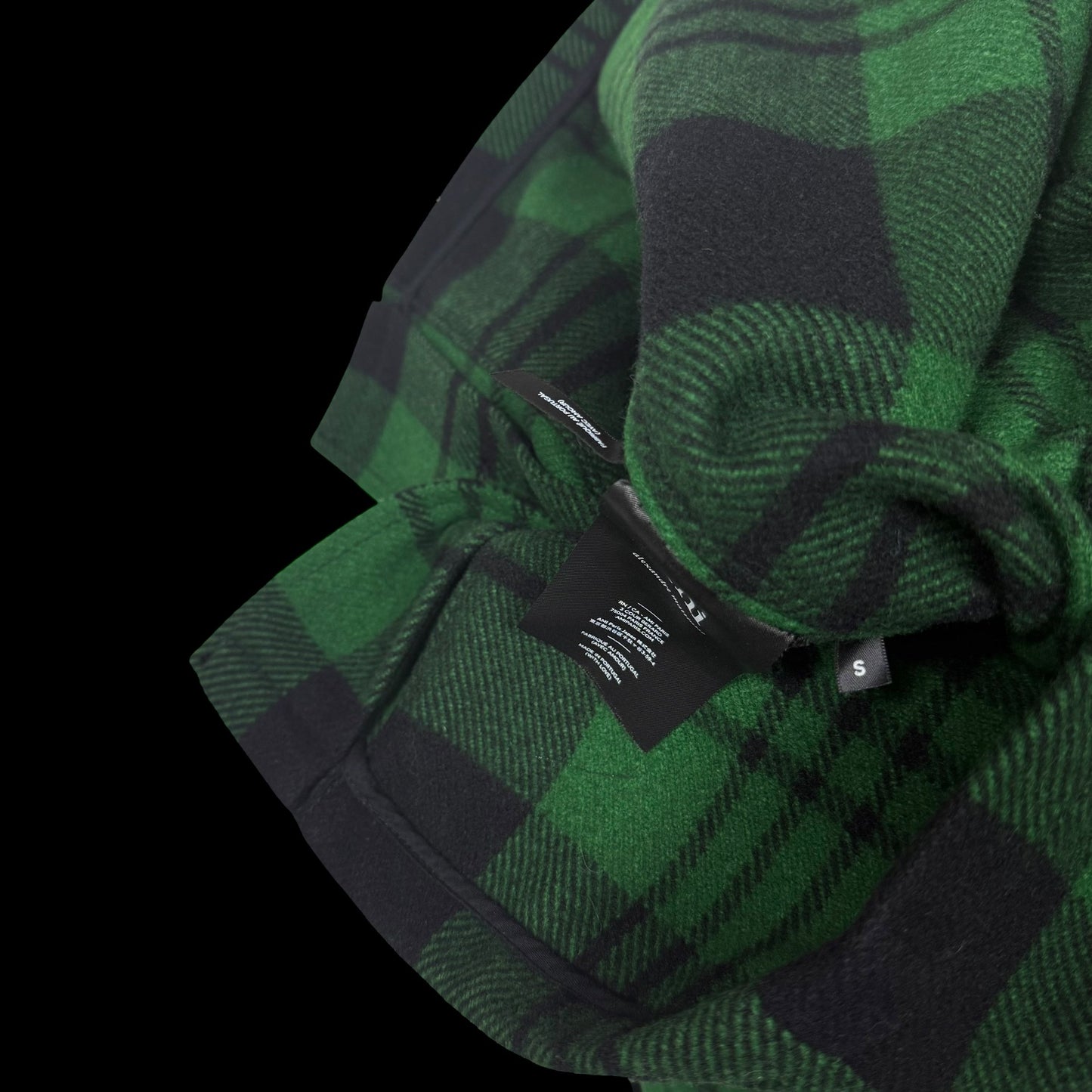 Ami SS19 Checked Wool-Blend Jacket Green (Size S)