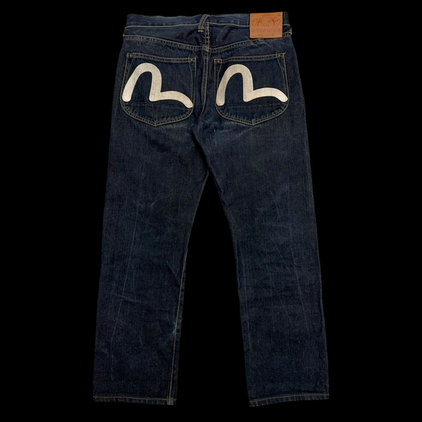 Evisu White Seagull Print Jeans (Size 32")