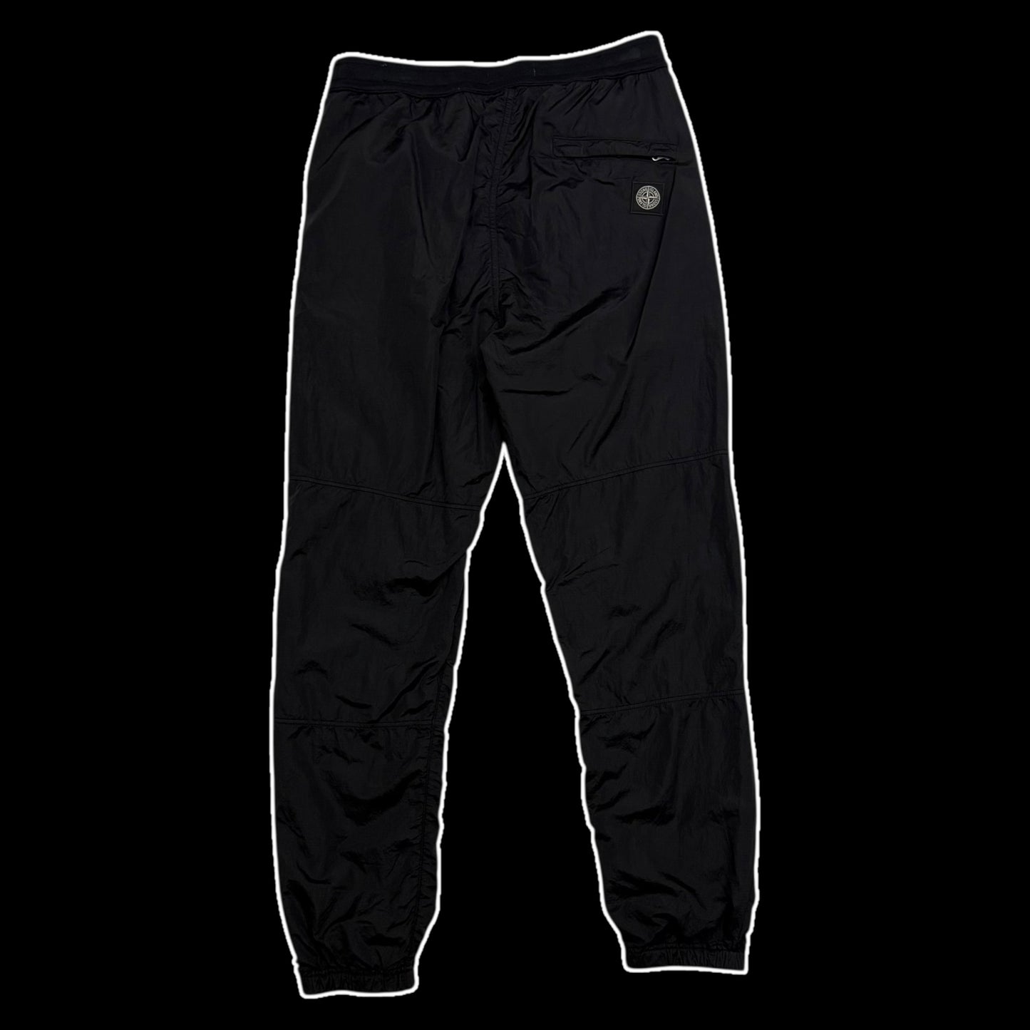 Stone Island Logo Patch Nylon Metal Pants Dark Navy (Size S)
