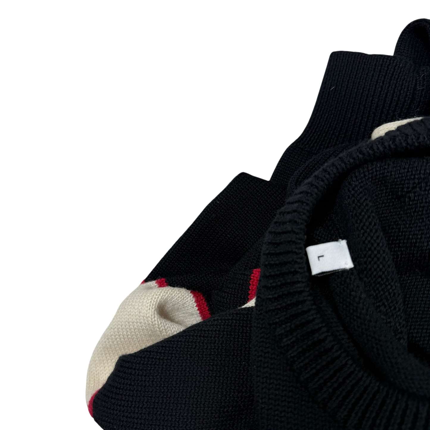 Givenchy AW18 Logo-Intarsia Pure Wool Knit Sweatshirt Black (Size L)