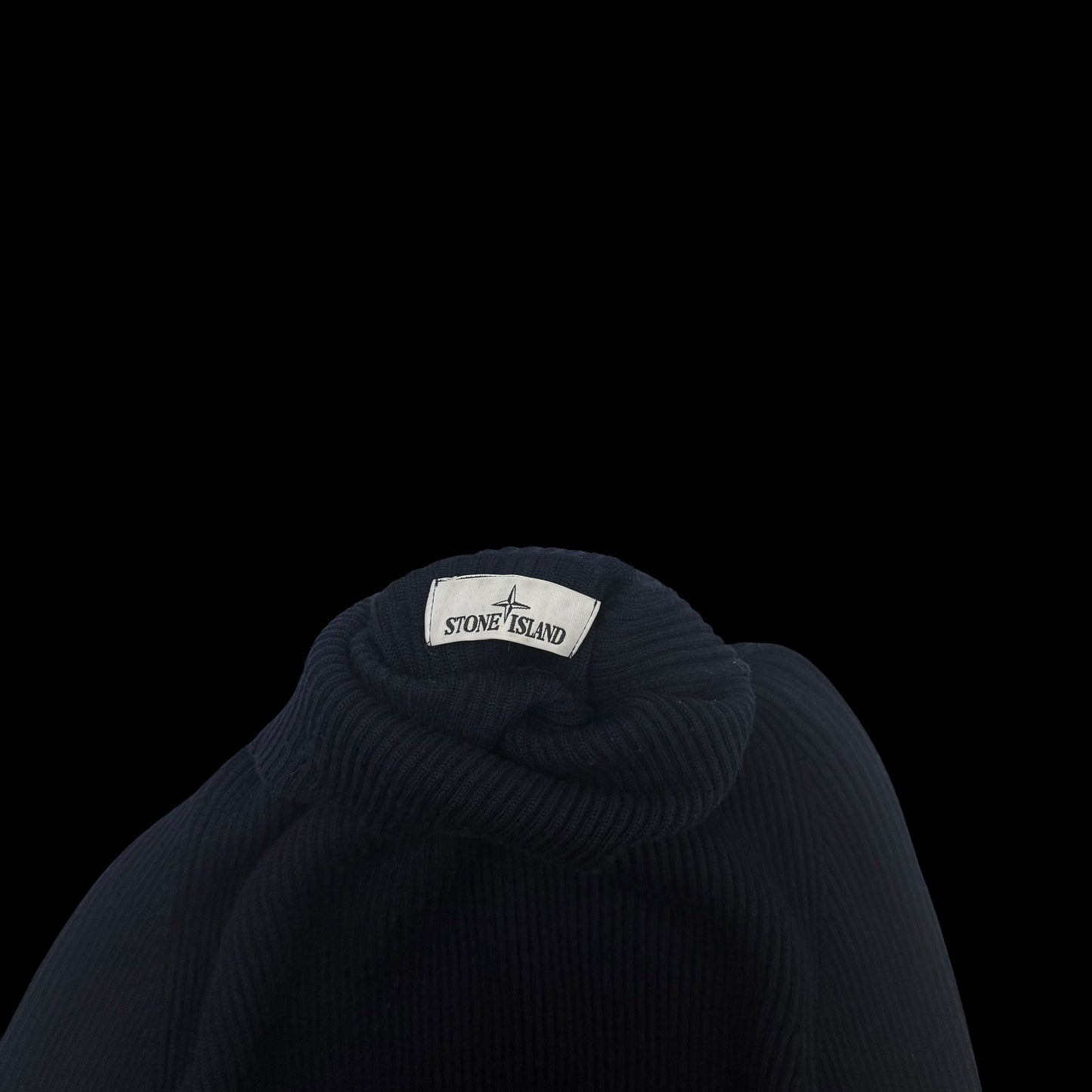 Stone Island Pure Wool Turtleneck Sweatshirt Navy (Size L)