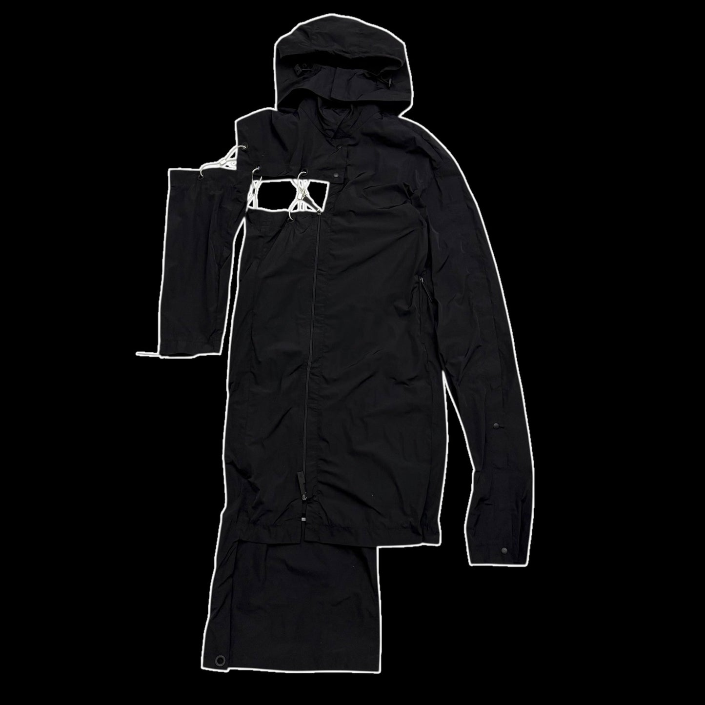 A-COLD-WALL* (ACW) Asymmetrical Nylon Chain Turncoat (Fits S-XL)