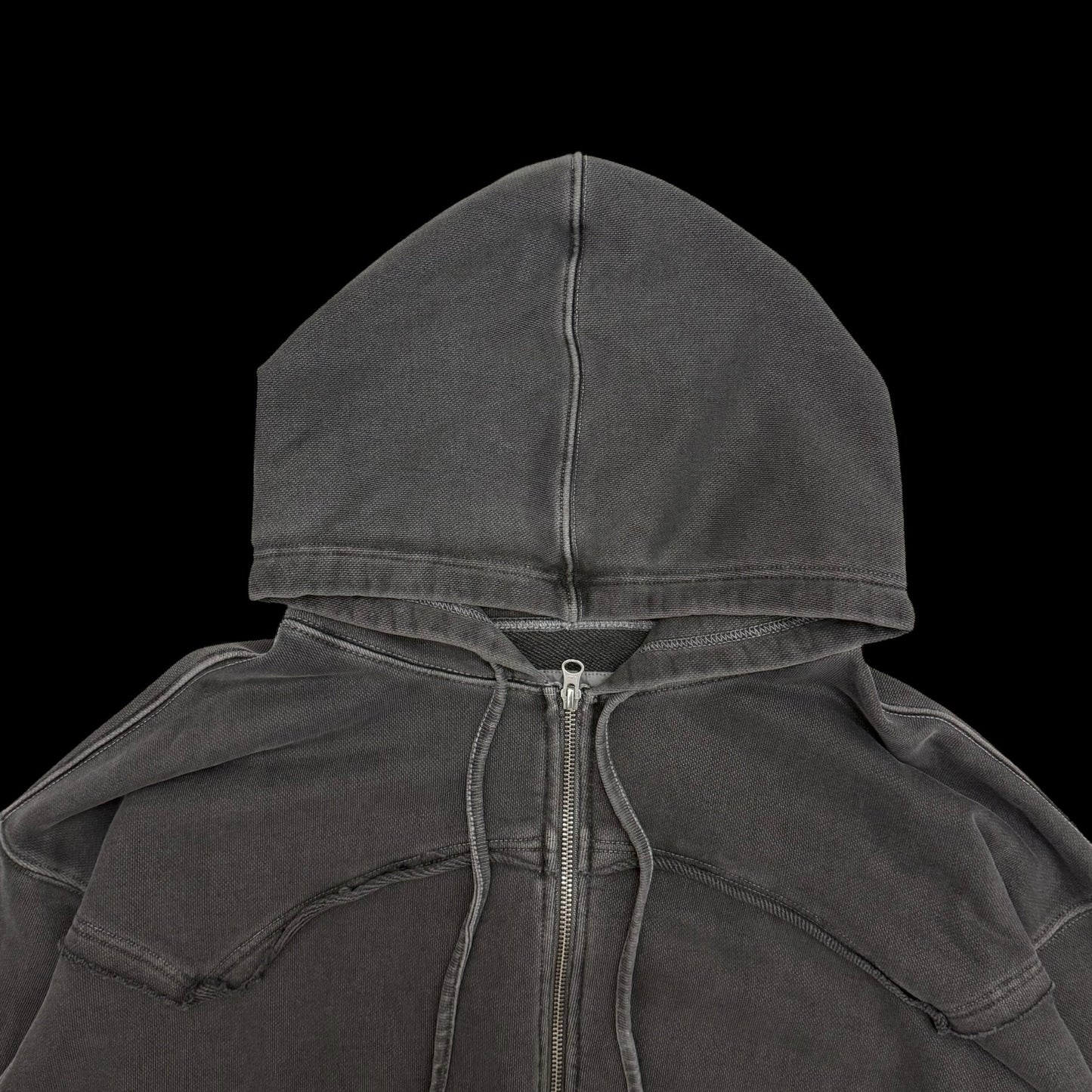 T By Birthdaysuit Heavyweight Zip-Up Hoodie Charcoal (Fits L-XL)