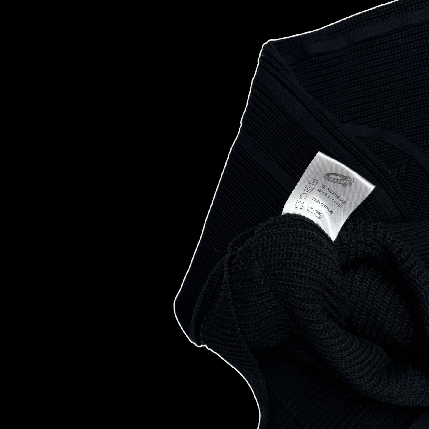 Jooniverse Lab Cable Knit Hoodie Black (Size XL)