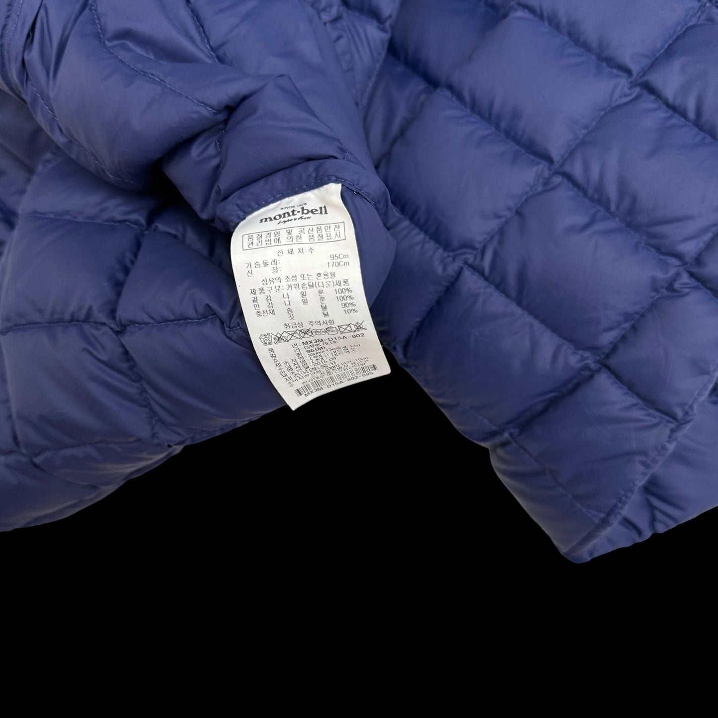 Montbell 00s EX800 Quilted Down Jacket Navy (Size S)