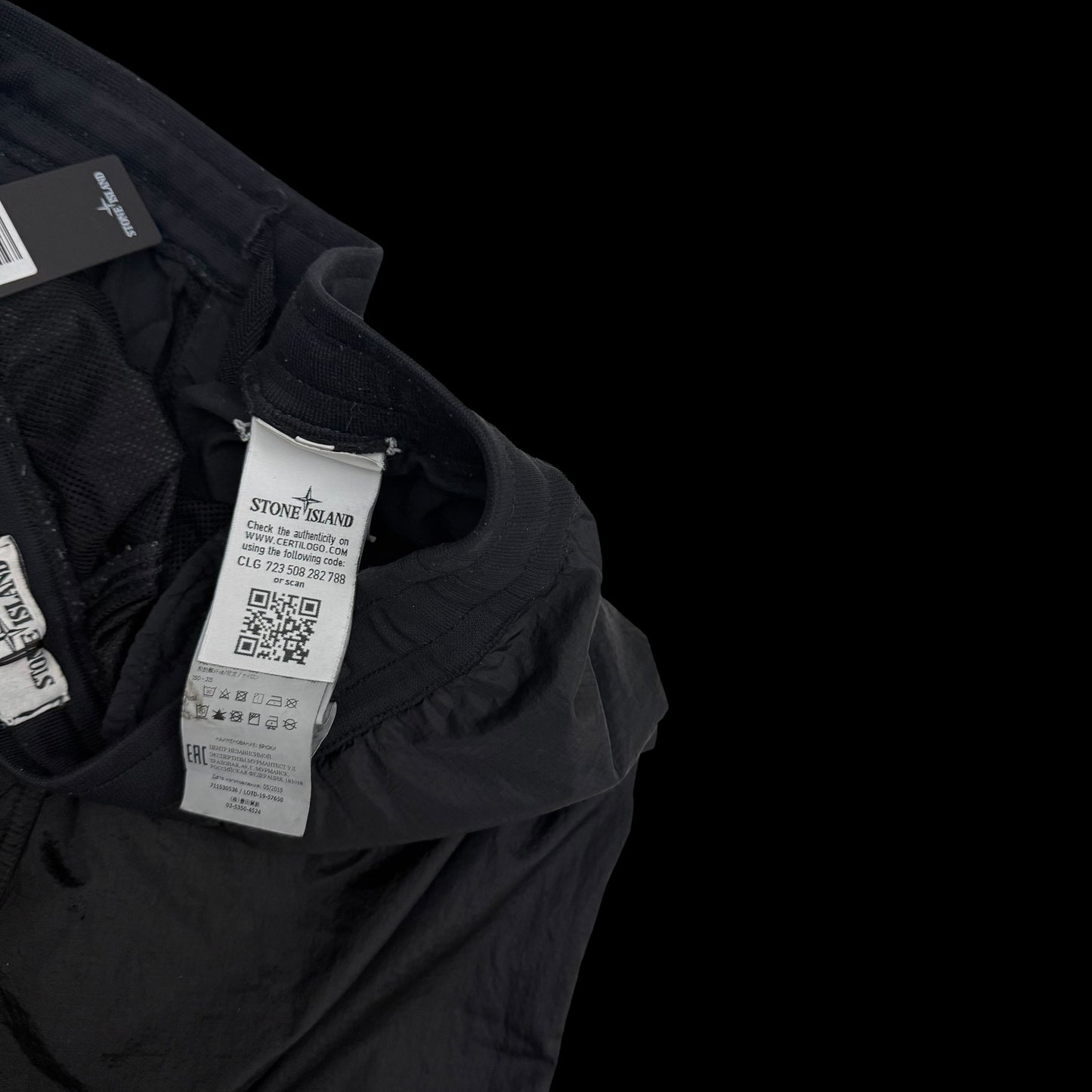 Stone Island Logo Patch Nylon Metal Pants Dark Navy (Size S)