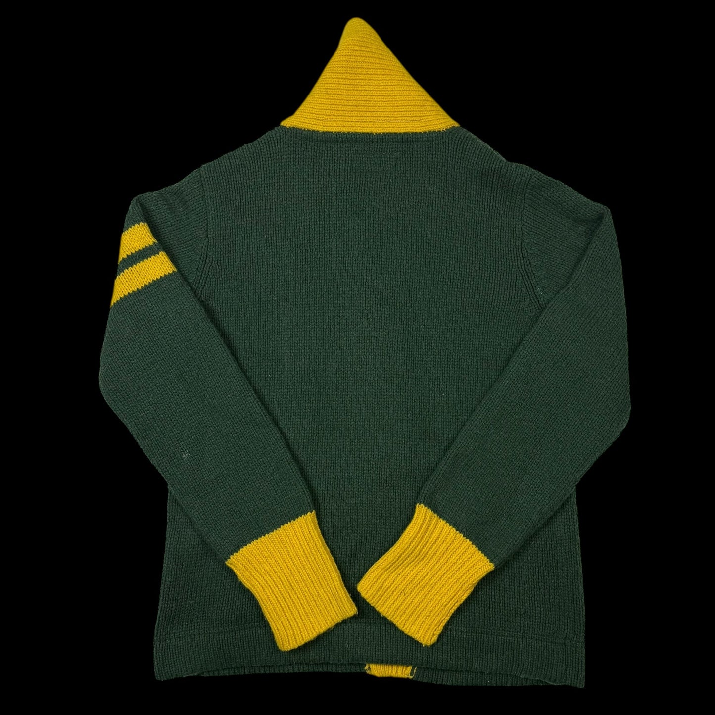 AAPE by A Bathing Ape Embroidered Knit Sweatshirt Cardigan Green (Size L)