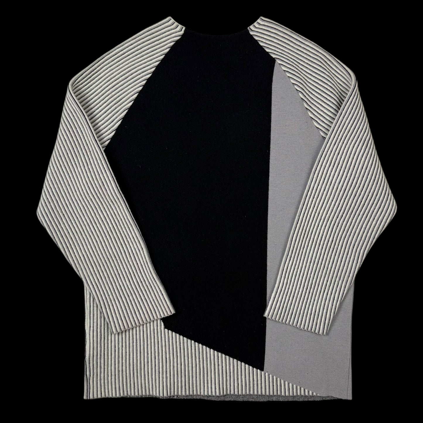 A-COLD-WALL* Block Oversized Heavyweight Wool Blend Knit Sweatshirt Grey / Black (Size M)
