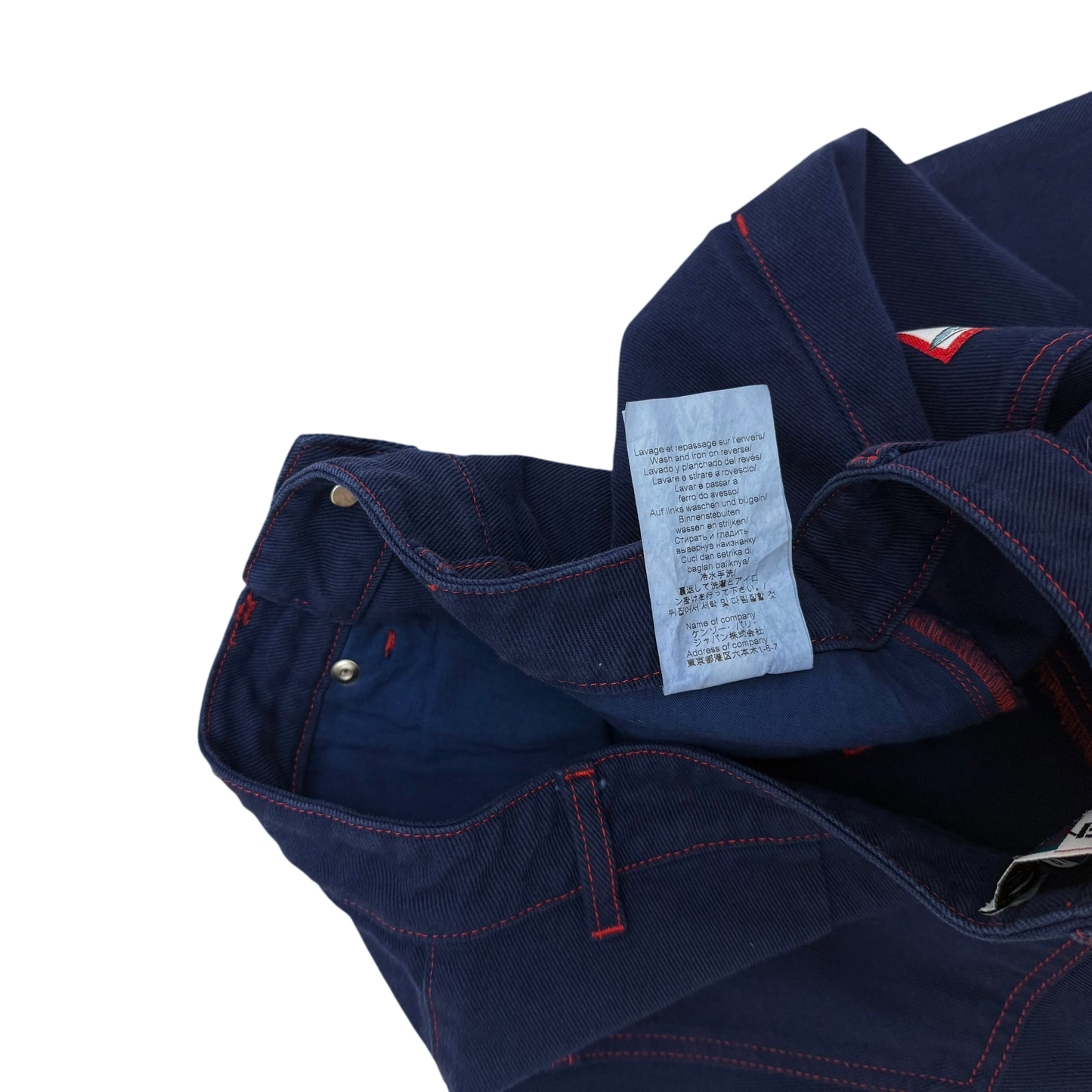 Kenzo Paris Memento Collection Twisted Dart Indigo Jeans (Size 31”)