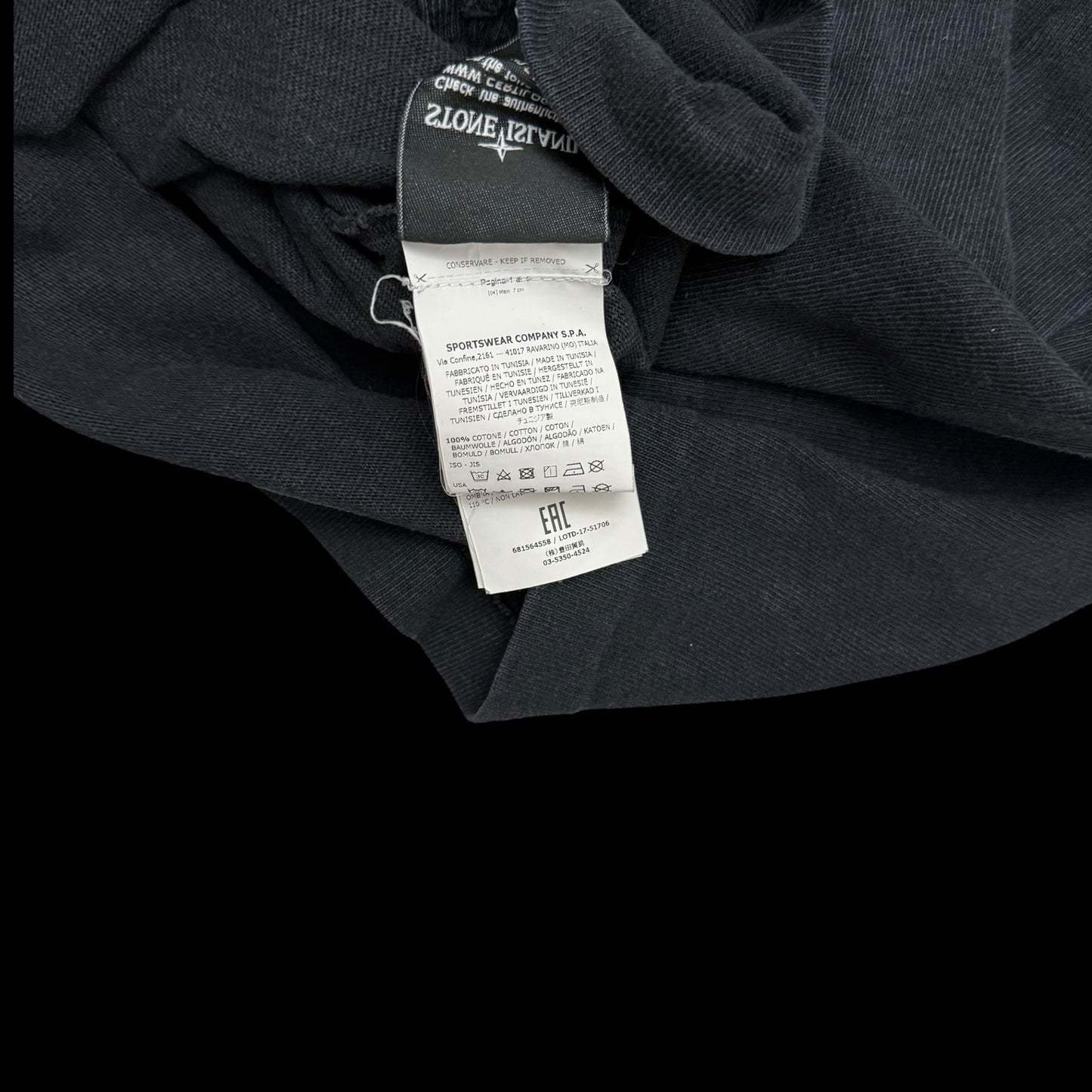 Stone Island Crewneck Sweatshirt Black (Fits M-L)