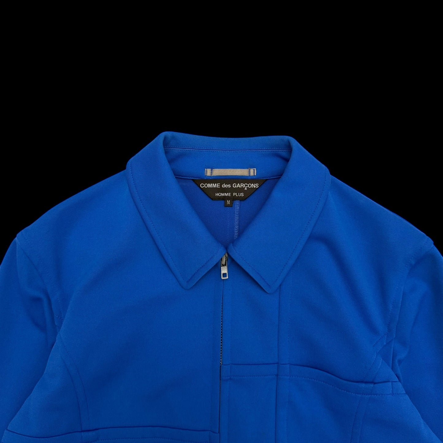 Comme des Garçons Homme Plus SS02 (AD2001) Gobelin Zip-Up Blouson Jacket Blue (Fits M)
