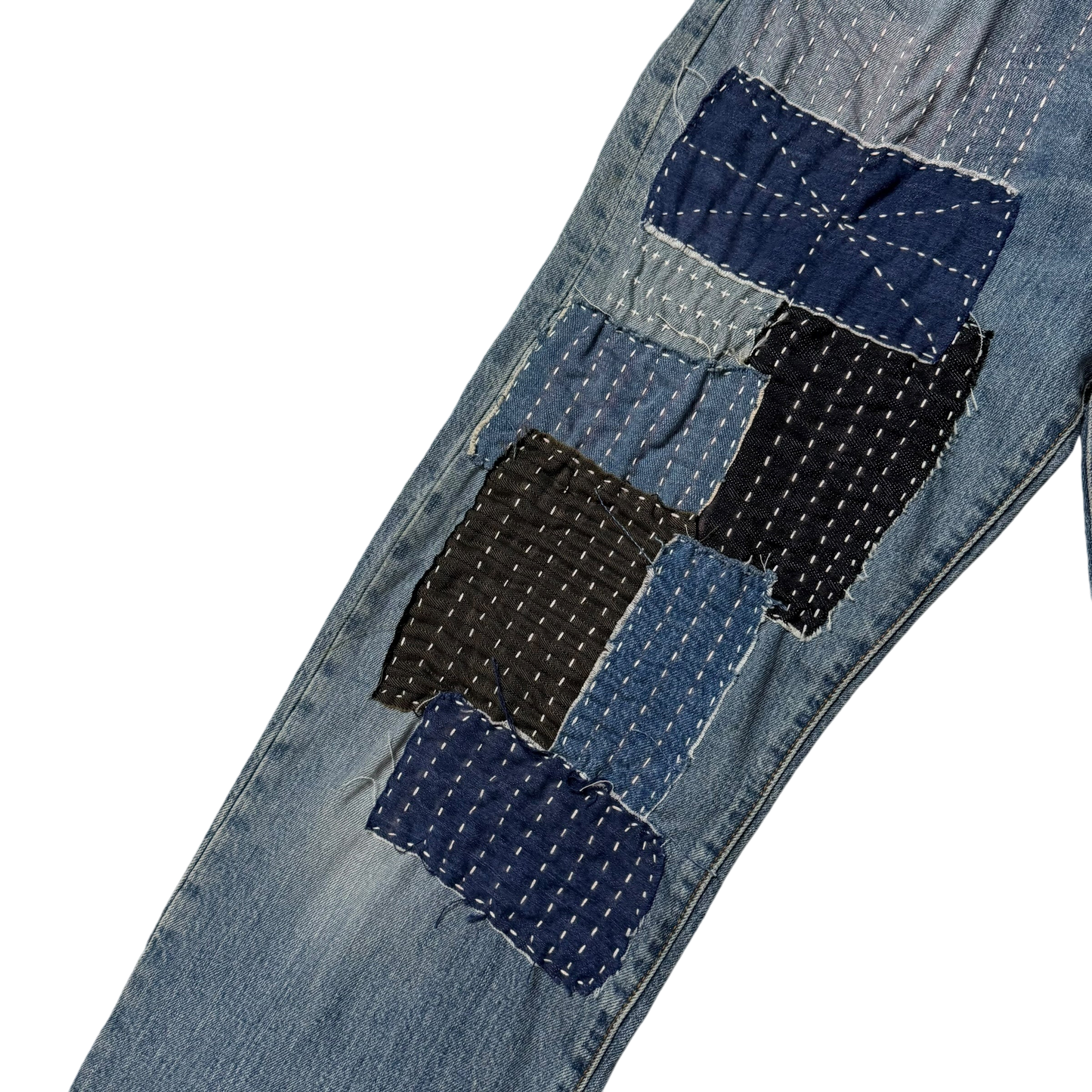 Levi’s Vintage 501 Custom Boro Stitched Patchwork Jeans (Size 34”)