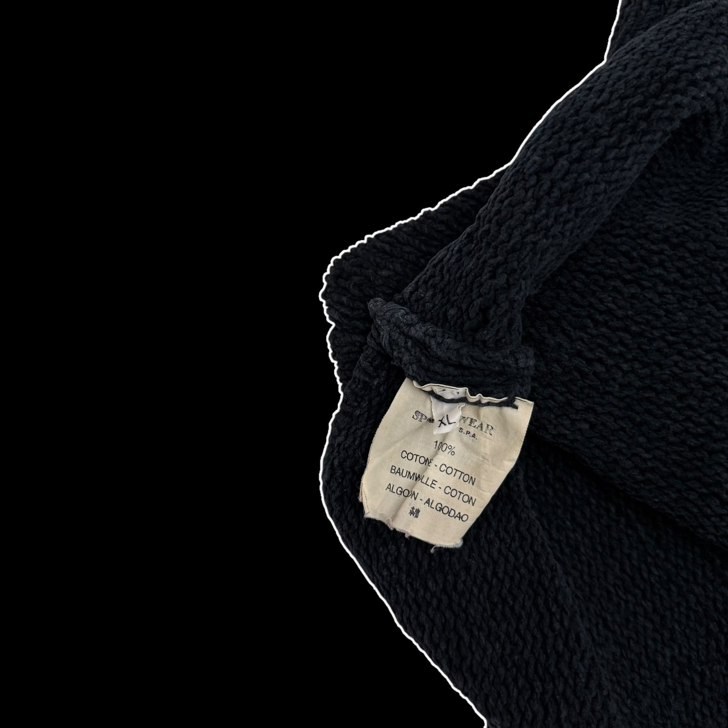 Stone Island AW00 Faded Heavy Ribbed Knit Sweatshirt (Size XL)