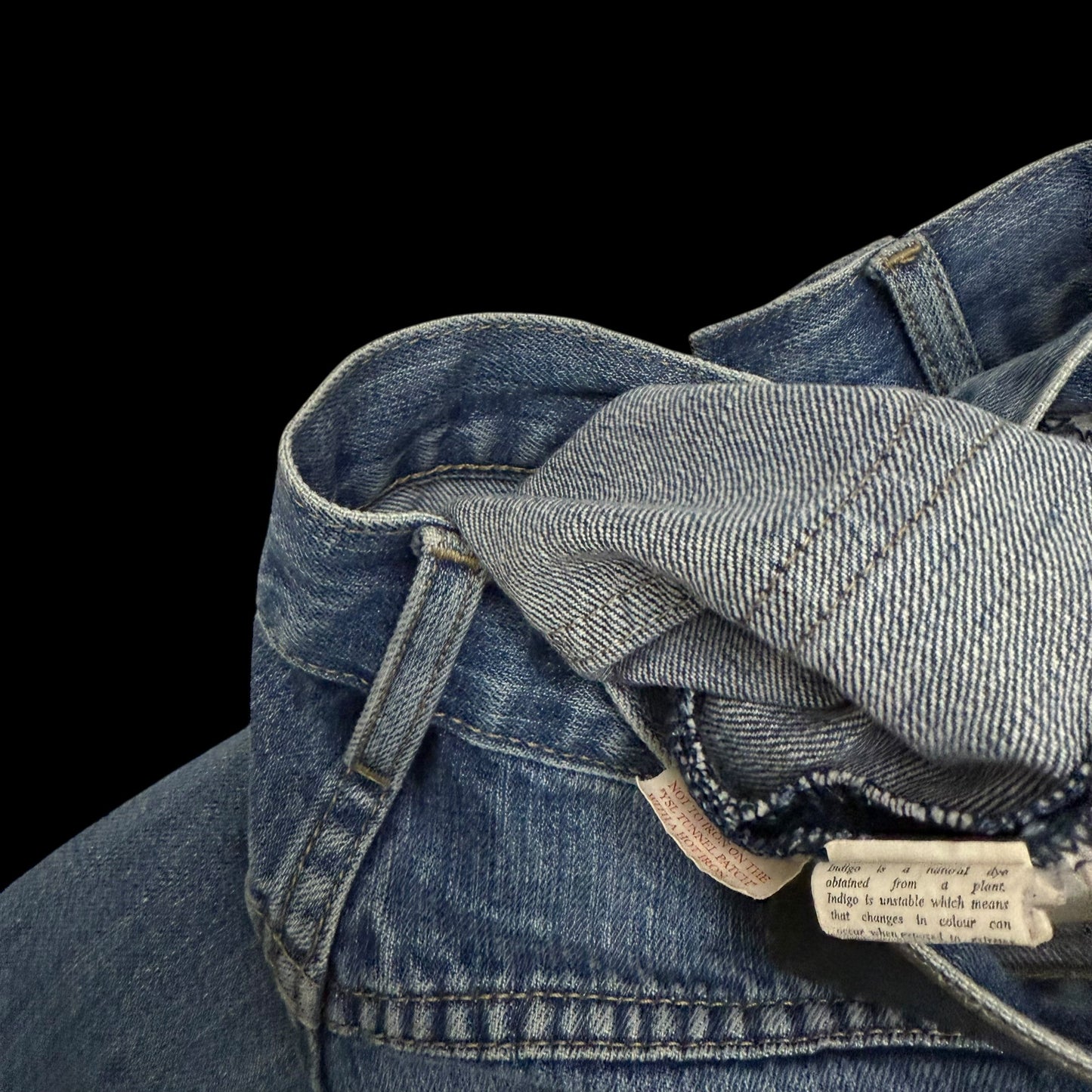 Yves Saint Laurent 2000s Embroidered Logo Jeans (Size 32”)