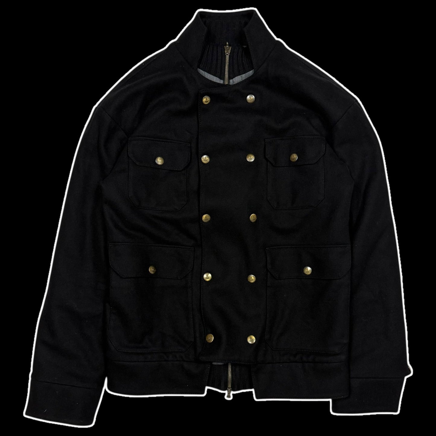 Vivienne Westwood Man 00s Button-Detailed Wool Utility Jacket (Fits M–L)