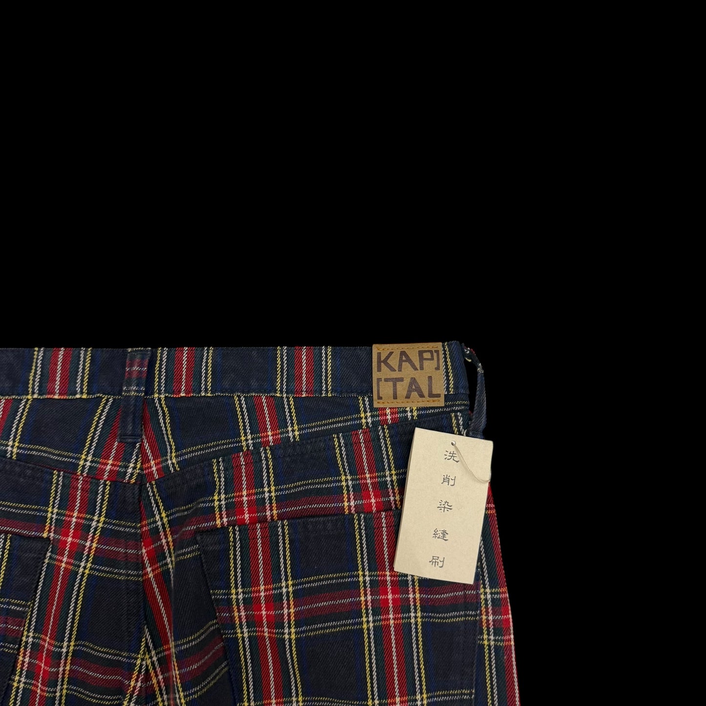 Kapital 11oz Tartan Check 5P Monkey Cisco Jeans (Studs Remake) Red (Size 36”)