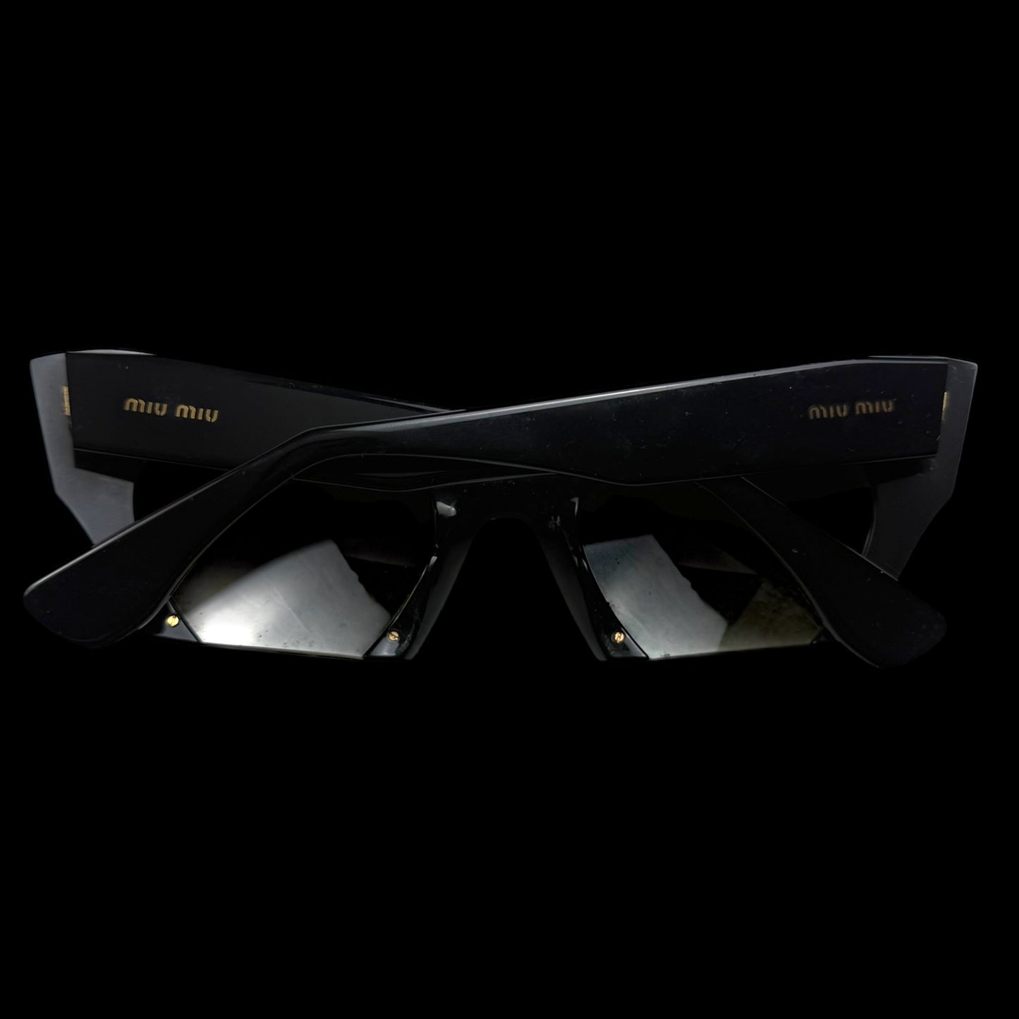 Miu Miu Rasoir Cat Eye Sunglasses Black