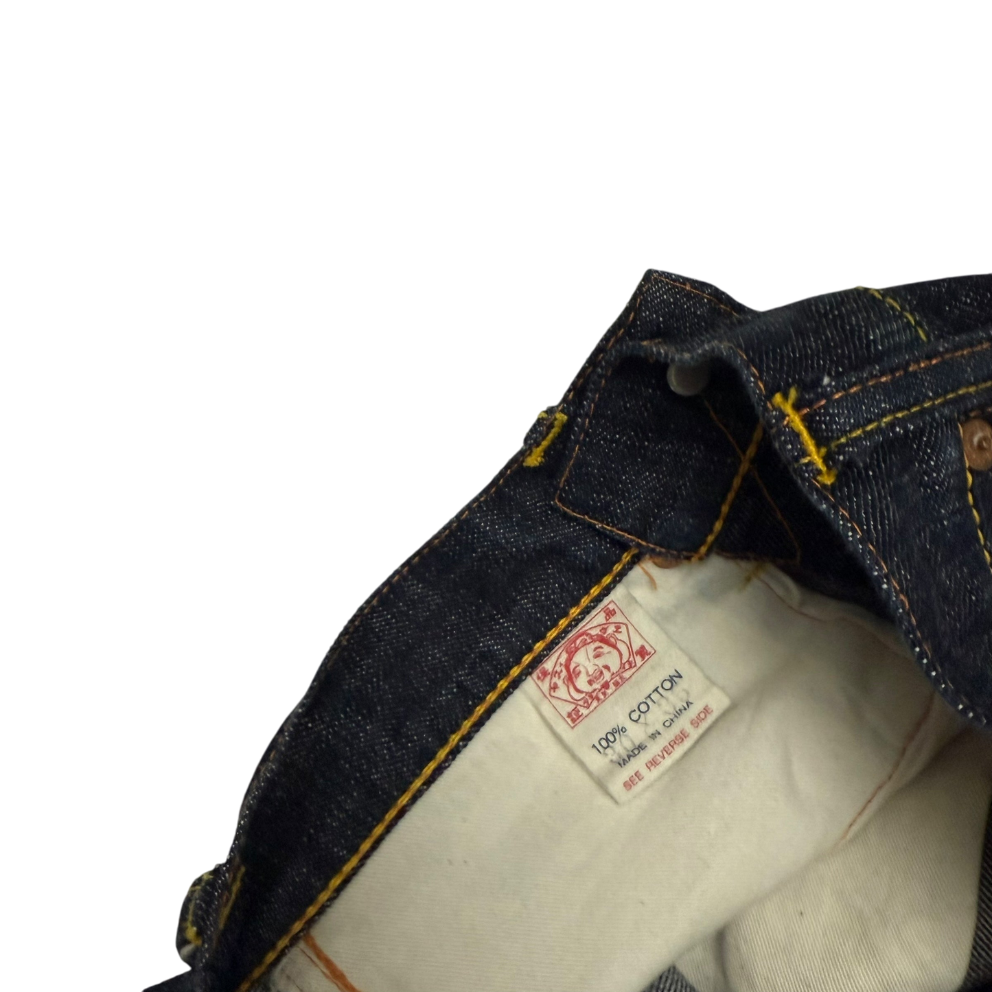 Evisu Yellow Print Daicock Jeans (Size 30”)