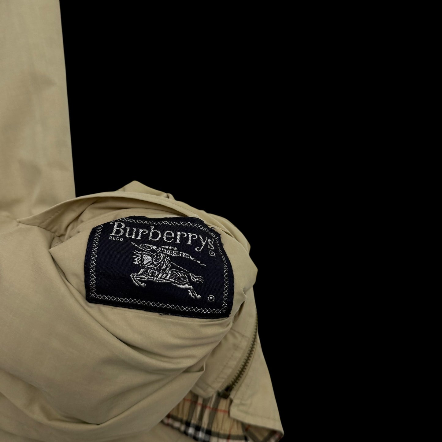Burberry 90s Nova Check Reversible Harrington Jacket Beige (Fits XL)