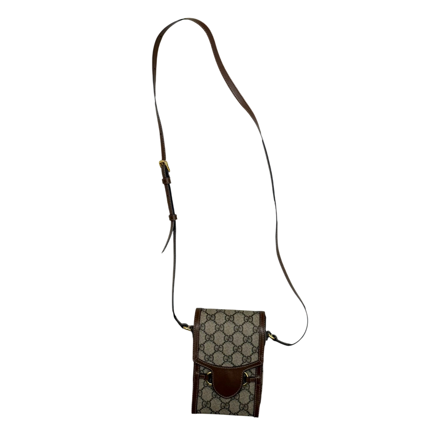 Gucci Horsebit 1955 Mini Leather Shoulder Bag Beige/Brown
